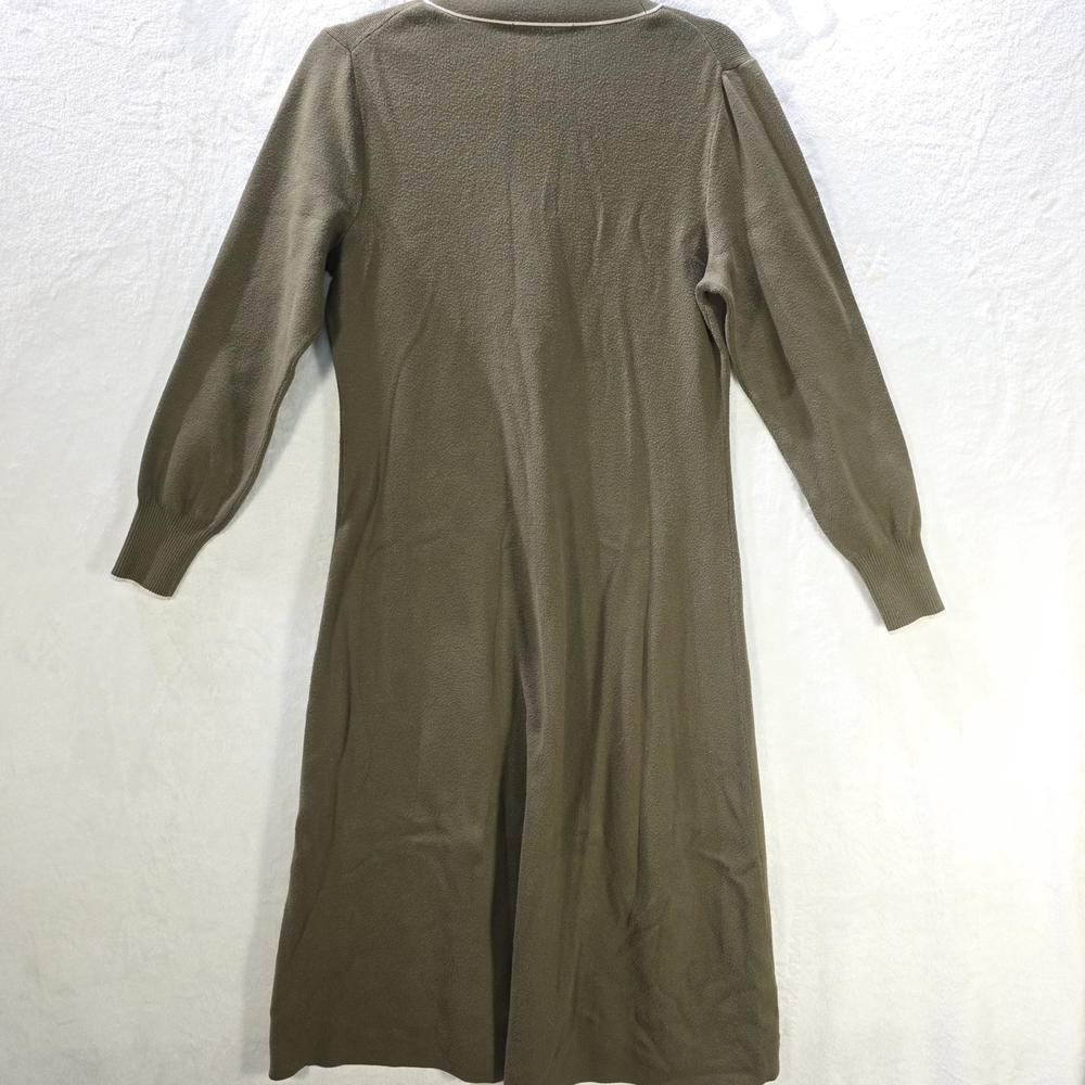 Free Assembly Long Sleeve Sweater Dress in Army Green Size   Large - Picture 2 of 3